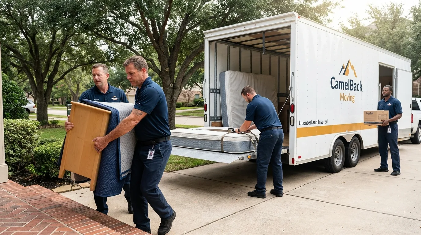Crew loading residential truck for cross-state move from North East, MD